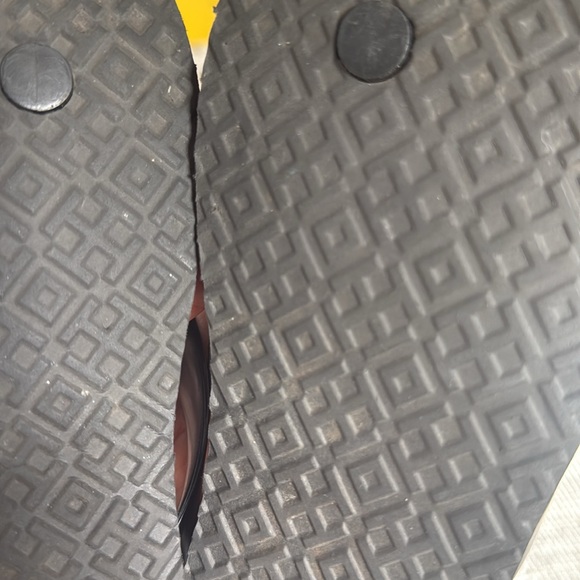 Tory Burch Black and Leopard Flip Flops M - Picture 6 of 6